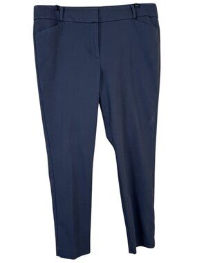 LOFT Grey Julie Career Trouser Pants Size 14 Minimalist Classic Office Straight